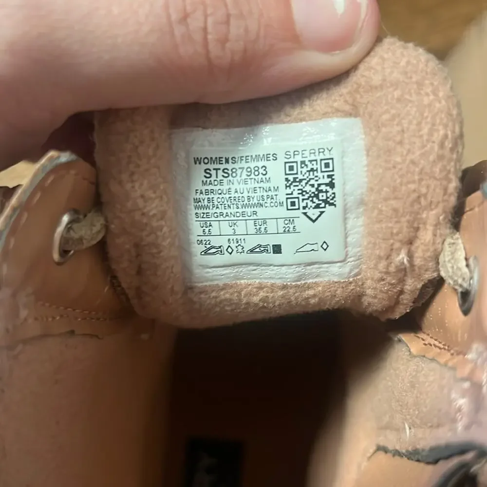 Sperry Blush Pink Saltwater Duck Boot Women’s Size 5.5